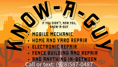 Here is our business card with a few things we specialize in.